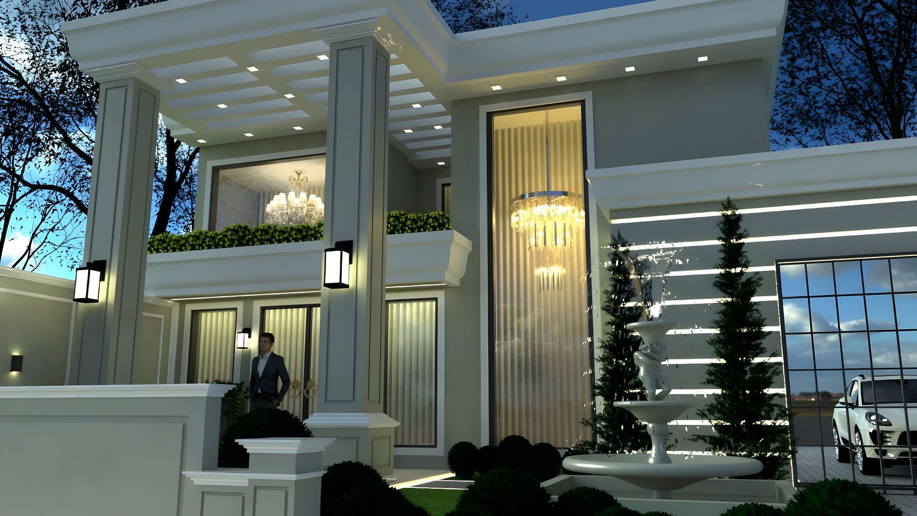 Projeto Arquitetônico Para Fachada De Loja De Iluminação De Alto Padrão