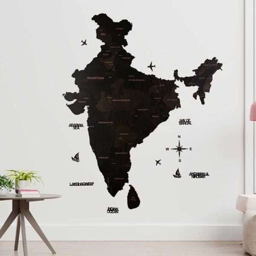 Explore india in a unique way with the 3d wooden india map | homify