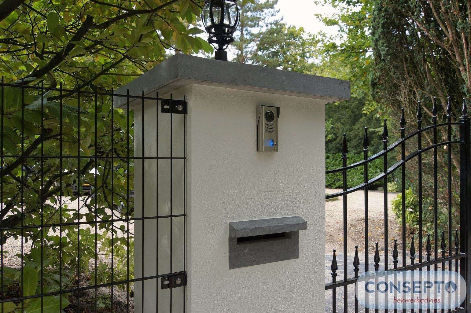 Logibox Postcode 82104 Pakketbrievenbus of brievenbus voor uw poort, kolommen: draaipoort ...