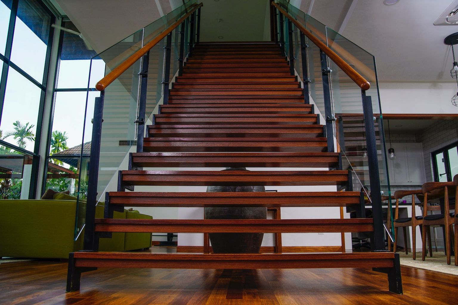 Laser cut zig zag steel staircase, vs interior decor sdn bhd homify