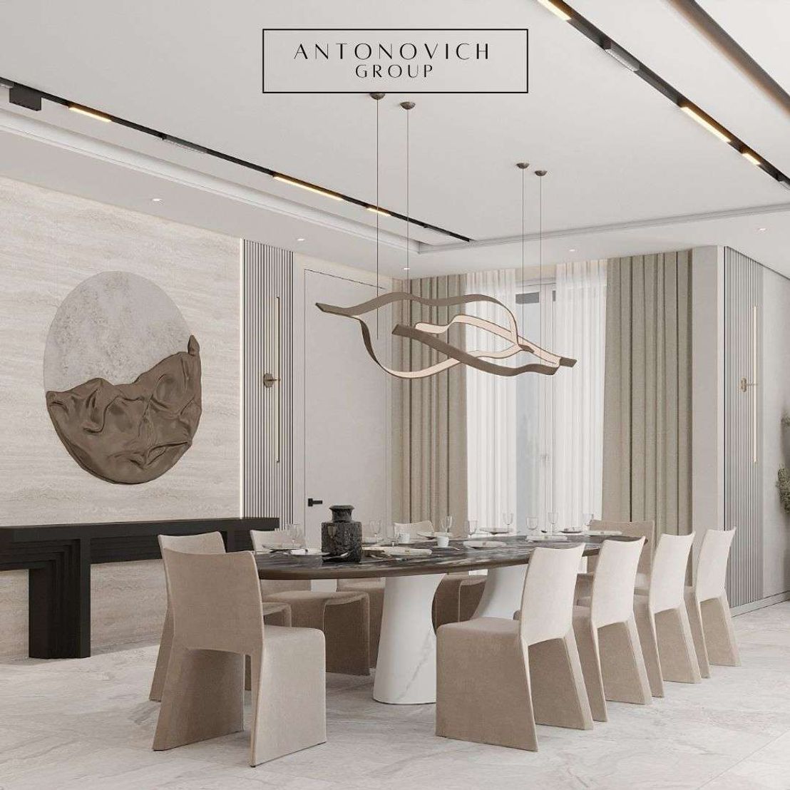 Dining in Style: Antonovich Group's Modern Aesthetic Mastery | homify
