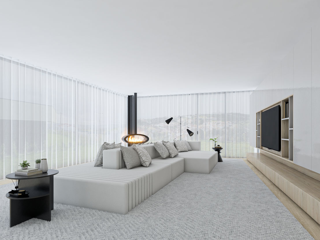 Moradia Conforto: Sala de Estar, Refeições e Hall | homify
