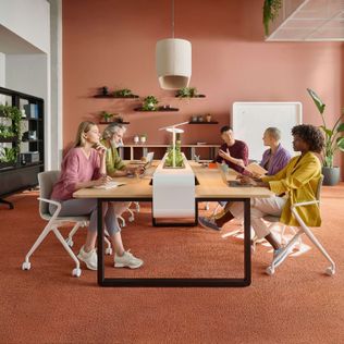 What are the ways of arranging highly interactive work zones in the office?