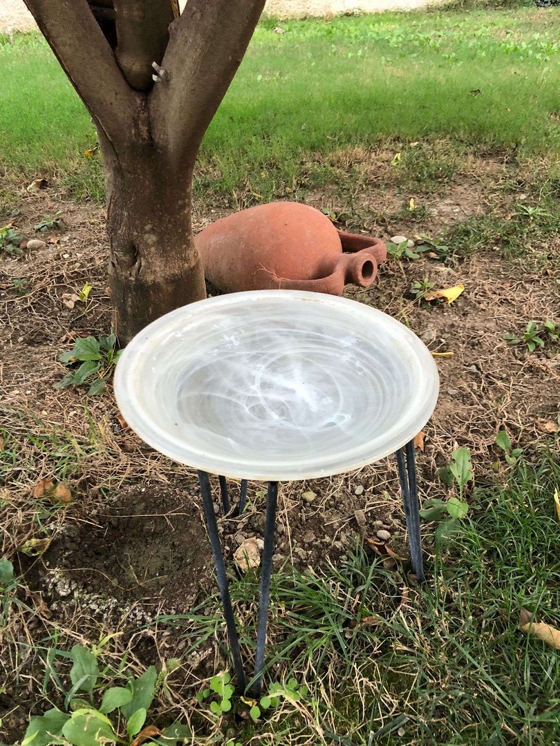 Homemade Cement Bird Bath