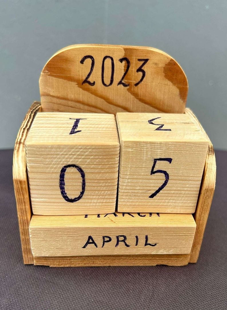 Easy Wooden Calendar 2023 DIY How To Make A Desk Calendar In 12 