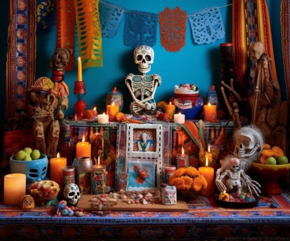 3 Boîtes D'Offrande Dia De Los Muertos – En Bois Gravé Papel Picado – Pour Autel, Décoration Jour Des Morts