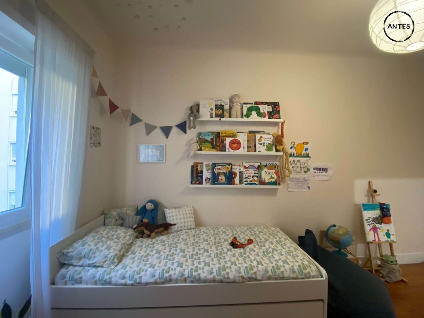 Casa Pasteur - Antes homify Daire Furniture, Window, Blue, Shelf, Textile, Wood, Interior design, Picture frame, Comfort, Floor