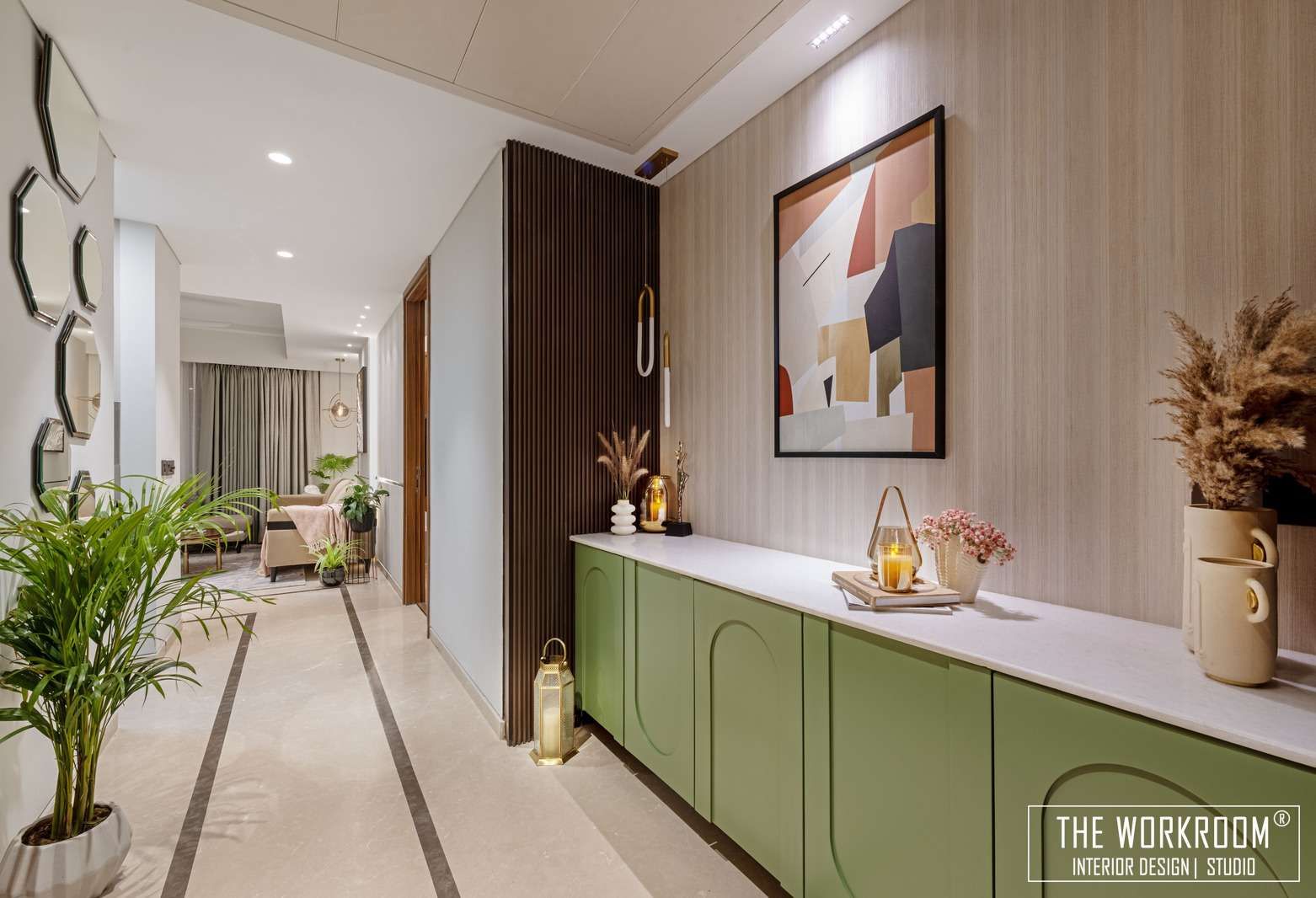 Image showcasing Modern Side-Folding Murphy Bed with Trendy Printed Pattern ... - Amazon