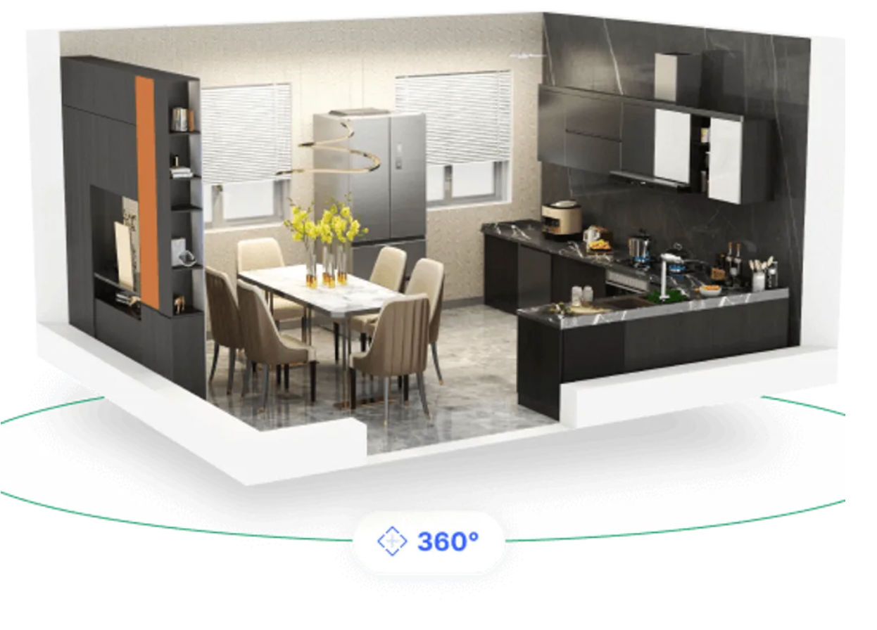 Modern Kitchen Planning Online in 3D | homify