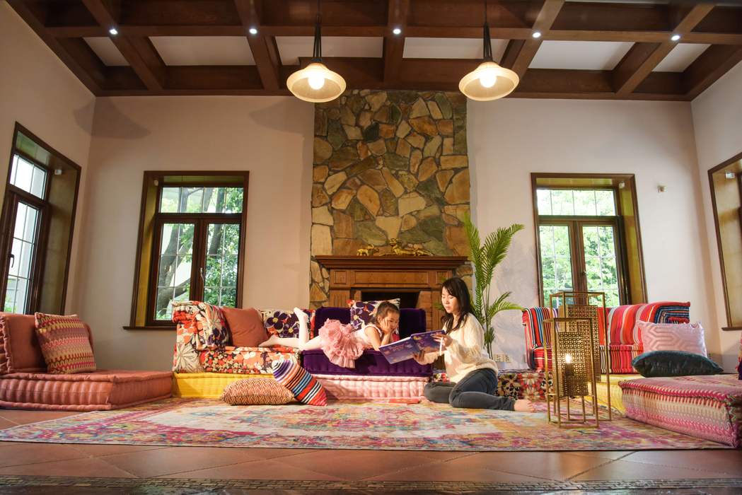 Experience the ultimate in luxury and comfort with Lila & Lin Villas Furniture, Couch, Decoration, Building, Window, Lighting, Interior design, Living room, Chair, Wood