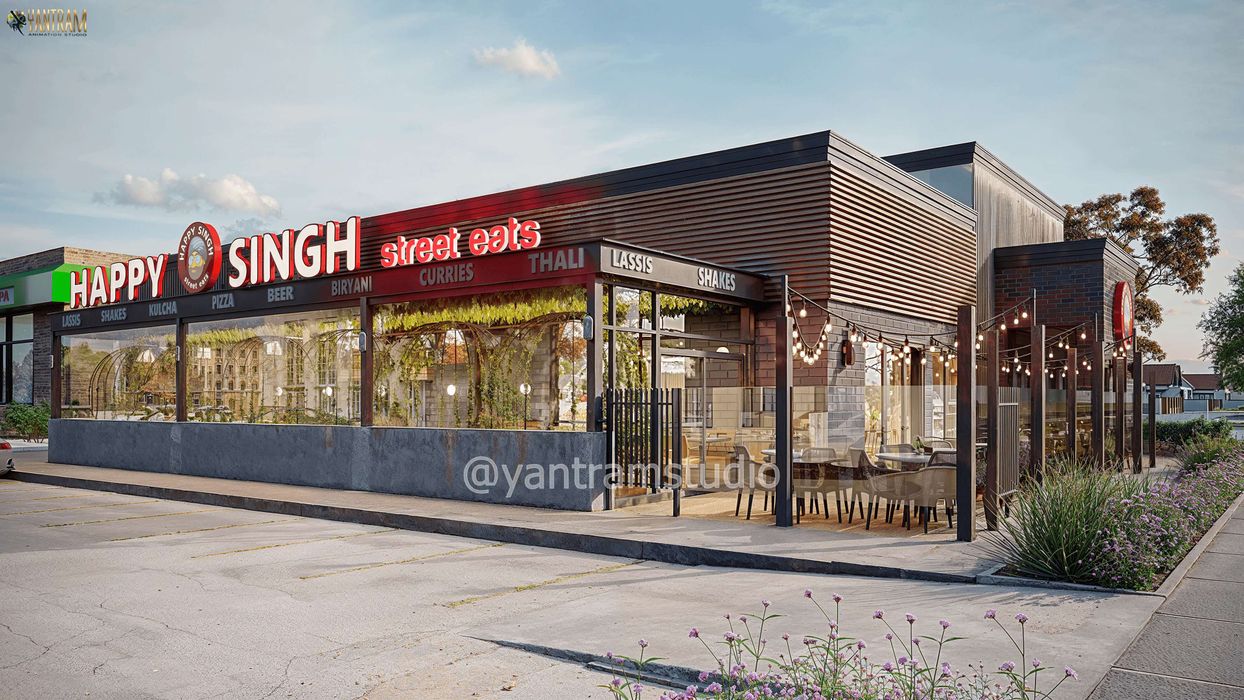 Elevating mumbai restaurant designs with 3d exterior architectural ...