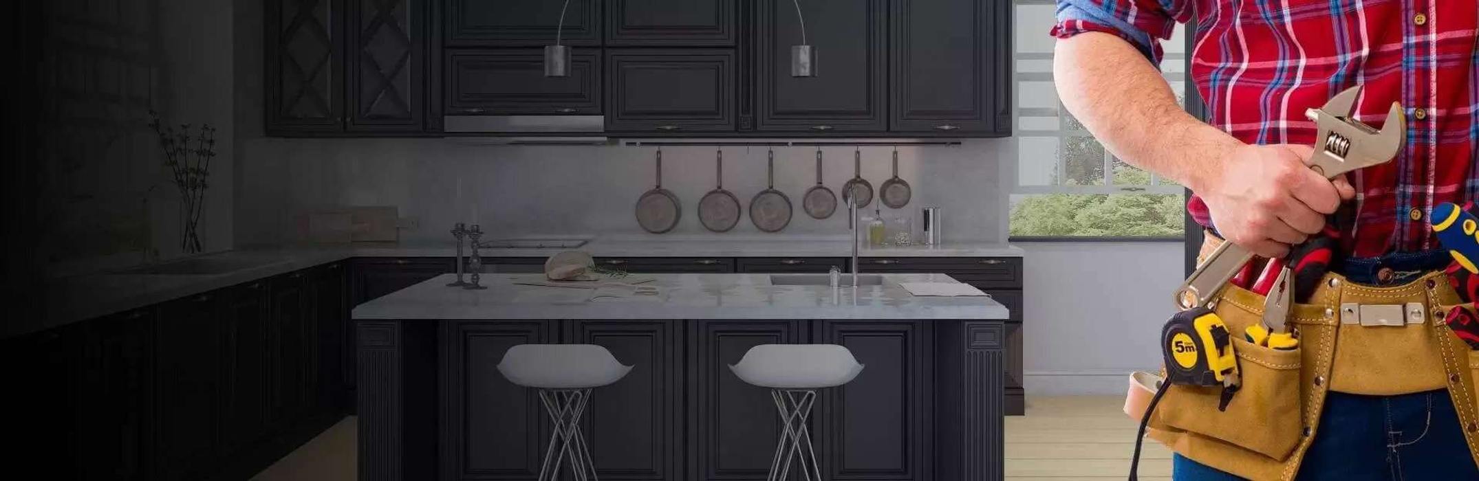 Offering Quality Handyman Services in Lexington KY J&R Construction Services, Inc. Multi-Family house Cabinetry, Countertop, Furniture, White, Tap, Black, Sink, Kitchen sink, Kitchen, Wood