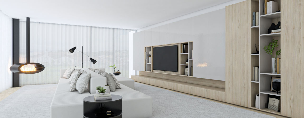 Open Space Minimalista: um Equilíbrio Sofisticado entre Forma e Função ...