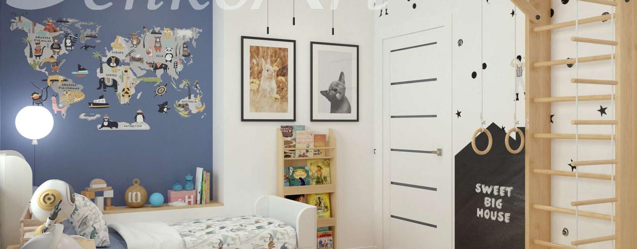 Pokój dziecięcy dla chłopca 4 lat, Senkoart Design Senkoart Design Pokój dla chłopca Niebieski