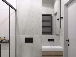 Projekt małej łazienki w Rzeszowie, MACZ Architektura - Architekt wnętrz Rzeszów MACZ Architektura - Architekt wnętrz Rzeszów Baños modernos
