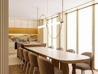 Cozinha ByOriginal Terrace house Mesa, Mobília, Cadeira, Madeira, Prédio, Design de interiores, Pavimento, Sombra, Chão, Madeira dura