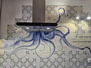 Octopus painel, 4elements ceramica & azulejo 4elements ceramica & azulejo Dapur built in