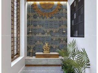 Designing Devotion: Pooja Room Interiors, Monnaie Architects & Interiors Monnaie Architects & Interiors その他のスペース