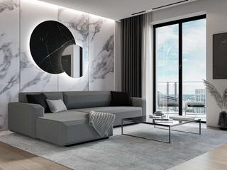 Elegante Hochhaus-Wohnung mit Balkon, Livarea Livarea Phòng khách phong cách tối giản