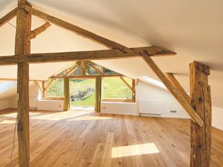 Nachhaltiges Sanierung eines alten Bauernhauses Stefanie Gross Innenarchitektur Modern Bathroom Holz, Baum, Boden, Holzbeize, Bodenbelag, Schatten, Planke, Hartholz, Gebäude, Holz