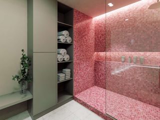 Bad Design Glasmosaik, SW retail + interior Design SW retail + interior Design Ванная комната в стиле модерн Плитка
