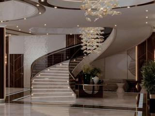 Luxury Villa Interior Design with Grand Staircase and Customized Chandeliers , Luxury Antonovich Design Luxury Antonovich Design Modern Living Room