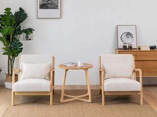 JIAHENGY Single linen chair, Press profile homify Press profile homify Zen garden