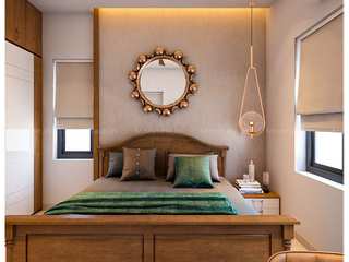 Sleep in Style: Unveiling Trendsetting Bedroom Interiors 💤 , Monnaie Interiors Pvt Ltd Monnaie Interiors Pvt Ltd Phòng ngủ nhỏ