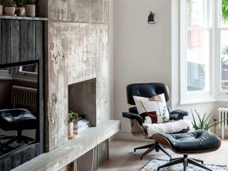 Copeland Road Gresford Architects Terrace house Furniture, Property, Window, Chair, Comfort, Wood, Interior design, Grey, Floor, Flooring