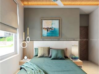 Awesome Interior Design Of Bedroom & Bathroom Area..., Premdas Krishna Premdas Krishna Główna sypialnia
