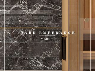Dark Emperador Marble, Fade Marble & Travertine Fade Marble & Travertine Paredes y pisos de estilo moderno