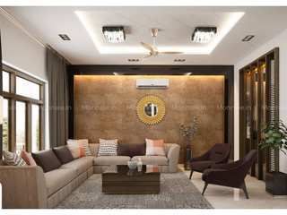 Creating Beautiful Living Space Interiors, Monnaie Architects & Interiors Monnaie Architects & Interiors モダンデザインの リビング