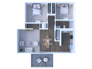 SketchUp 3D Floor Plans Rendered with V-Ray, The 2D3D Floor Plan Company The 2D3D Floor Plan Company Kleine huizen