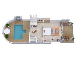 3D Architectural Rendering Pennsylvania , The 2D3D Floor Plan Company The 2D3D Floor Plan Company Багатоквартирний будинок