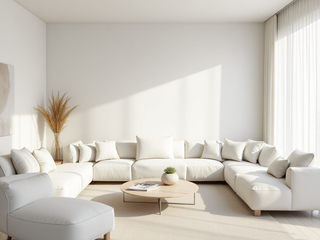 All-white living room, Desirée Vaquier_homify Desirée Vaquier_homify Living room