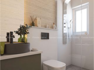 Awesome Interior Design Of Bedroom & Bathroom Area..., Premdas Krishna Premdas Krishna Modern Banyo