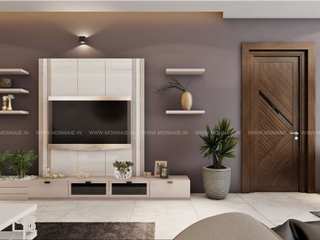 Creative Design Of Multipurpose Area.., Monnaie Interiors Pvt Ltd Monnaie Interiors Pvt Ltd Phòng giặt ủi