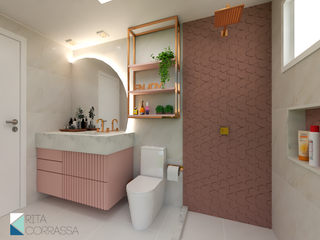Diversos projetos de banheiros modernos - AUTORAIS, Rita Corrassa - design de interiores Rita Corrassa - design de interiores Phòng tắm phong cách hiện đại