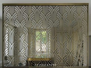 Pannello Decorativo in Stile Art Deco, VilliZANINI Wrought Iron Art Since 1655 VilliZANINI Wrought Iron Art Since 1655 غرفة النوم الرئيسية