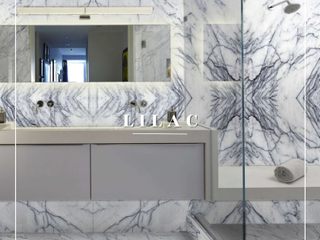 Art of Nature: Lilac Marble, Fade Marble & Travertine Fade Marble & Travertine Modern bathroom
