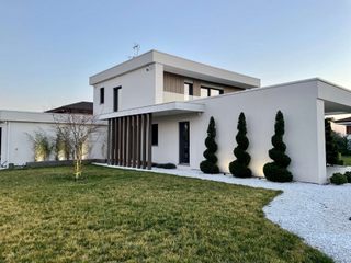 Villa in bioedilizia Provincia di Novara, STUDIO RANDETTI - PROGETTAZIONE E DESIGN STUDIO RANDETTI - PROGETTAZIONE E DESIGN Fertighaus