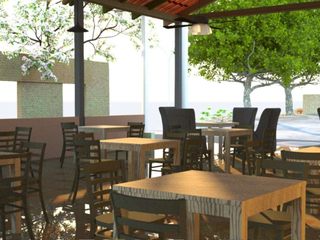 Proyecto Restaurante Campestre, Loft Arquitectura Loft Arquitectura Balcon, Veranda & Terrasse rustiques
