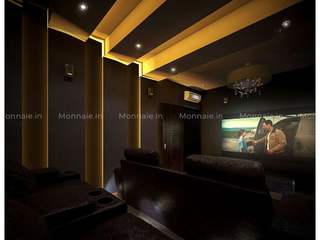 Home Theater Interiors, Monnaie Architects & Interiors Monnaie Architects & Interiors その他のスペース