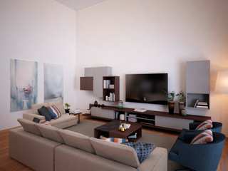 Projeto de Decoração Moradia em Braga, KOHDE - Soluções de Design KOHDE - Soluções de Design Modern living room