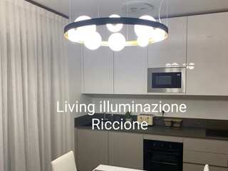 illuminazione casa al mare a Riccione RN, Living illuminazione Riccione Living illuminazione Riccione Soggiorno moderno