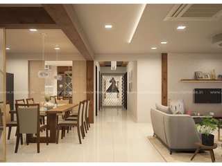 Creating a common area that inspires connection and comfort., Monnaie Architects & Interiors Monnaie Architects & Interiors モダンデザインの リビング