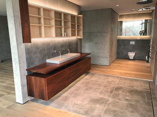 Rosewood Bathroom Vanity Unit, Evolution Panels & Doors Ltd Evolution Panels & Doors Ltd 現代浴室設計點子、靈感&圖片