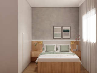 Dormitórios, Helena Gaspari Canela | ARQUITETURA & INTERIORES Helena Gaspari Canela | ARQUITETURA & INTERIORES Master bedroom