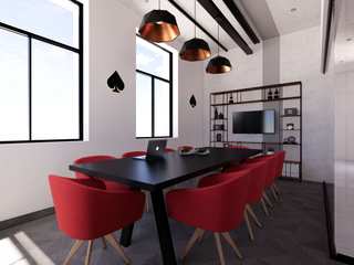 DISEÑO INTERIOR / ZONA DE COCINA Y REUNIONES, DIKTURE Arquitectura + Diseño Interior DIKTURE Arquitectura + Diseño Interior Modern dining room