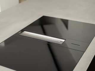 Moderne Traumküche mit harmonischer Parkettrückwand, Beer GmbH Beer GmbH Built-in kitchens